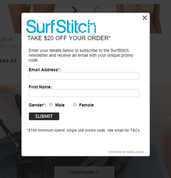 Surf Stitch Coupon Example