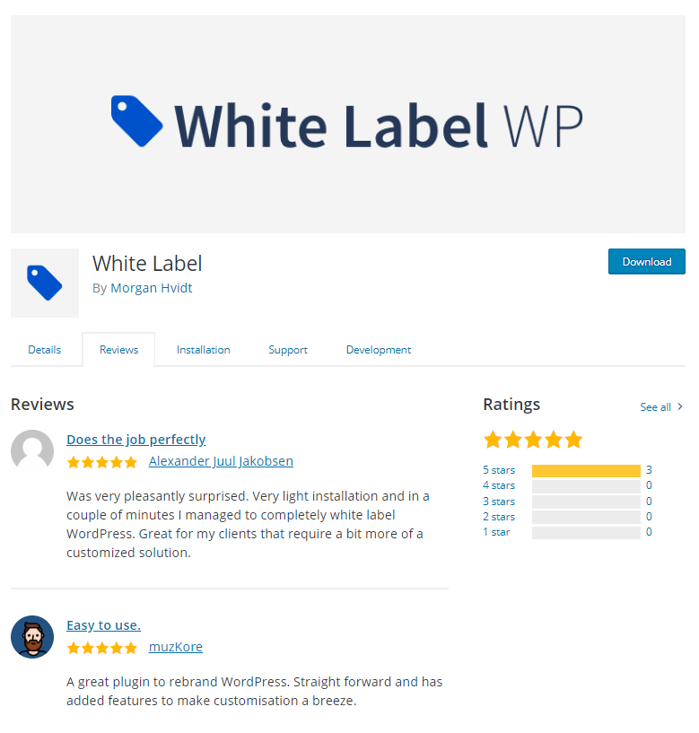 White Label Plugin Reviews