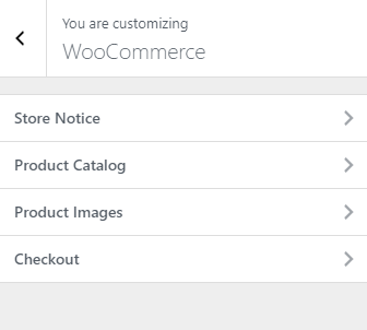 WordPress Customizer Specific WooCommerce Settings