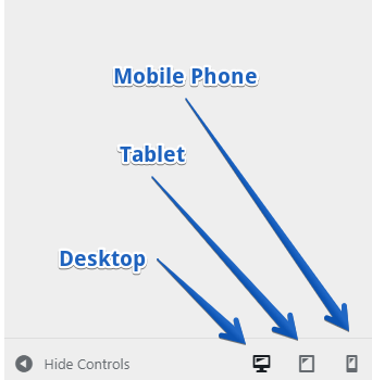 WordPress Customizer Check What Site Looks Like On Desktop, Tablet, or Mobile Phone