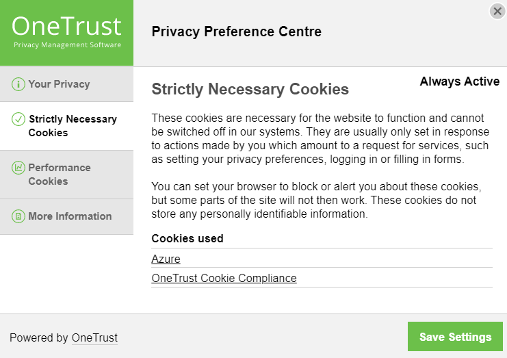 Cookiepedia's description of necessary cookies