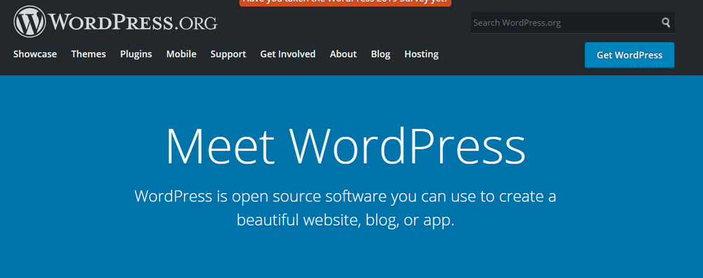 WordPress uses a lot of blue in their site design
