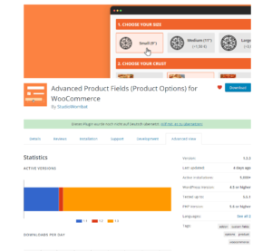 Screenshot of Advanced Product Fields plugin on WordPress.org