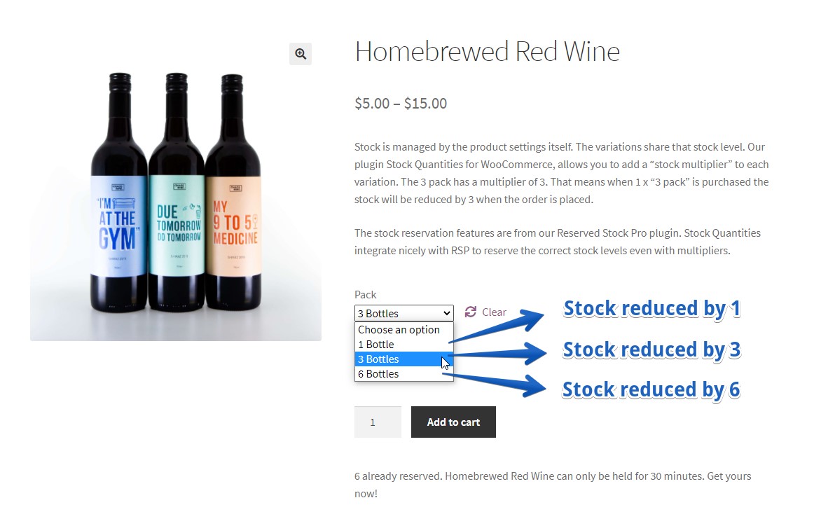 Stock Quantity Multiplier for (Sell packs) Puri.io